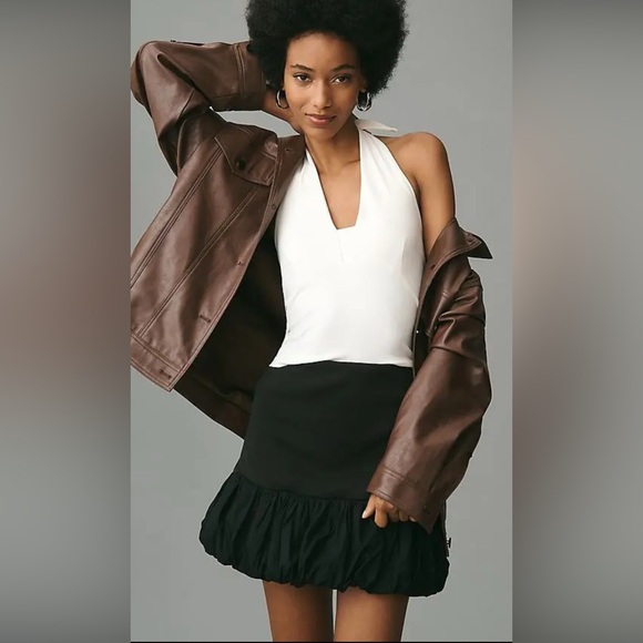 NEW- ANTHROPOLOGIE Drop-Waist Knit Bubble Skirt - Size X-Large - Picture 3 of 4